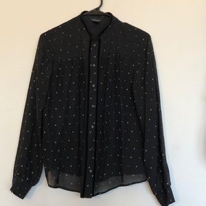 100% Silk Polkadot Blouse